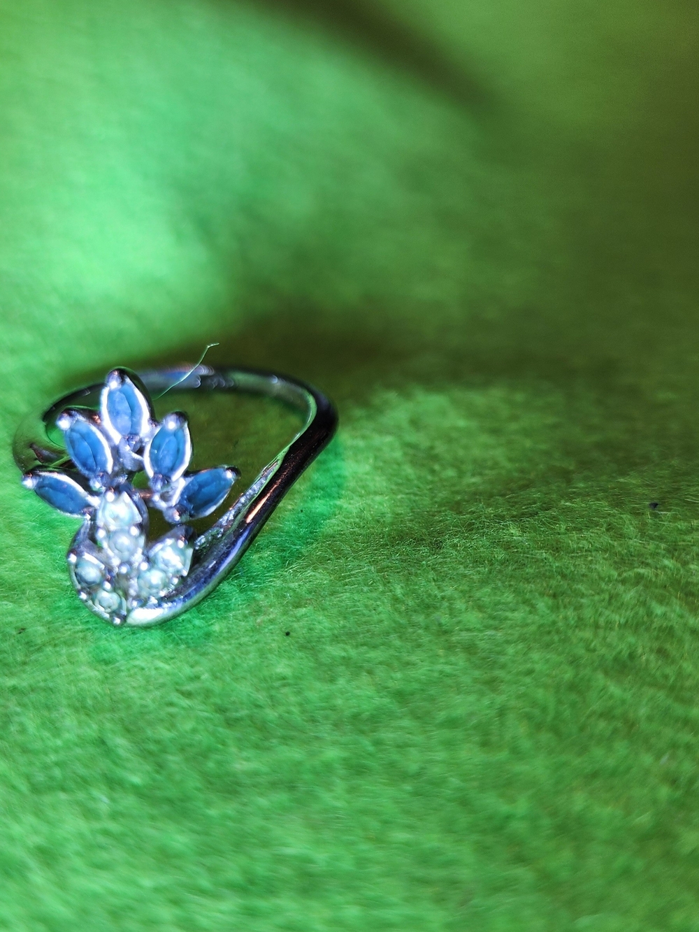 Silver Floral Black Onyx Ring - Women's Jewelry